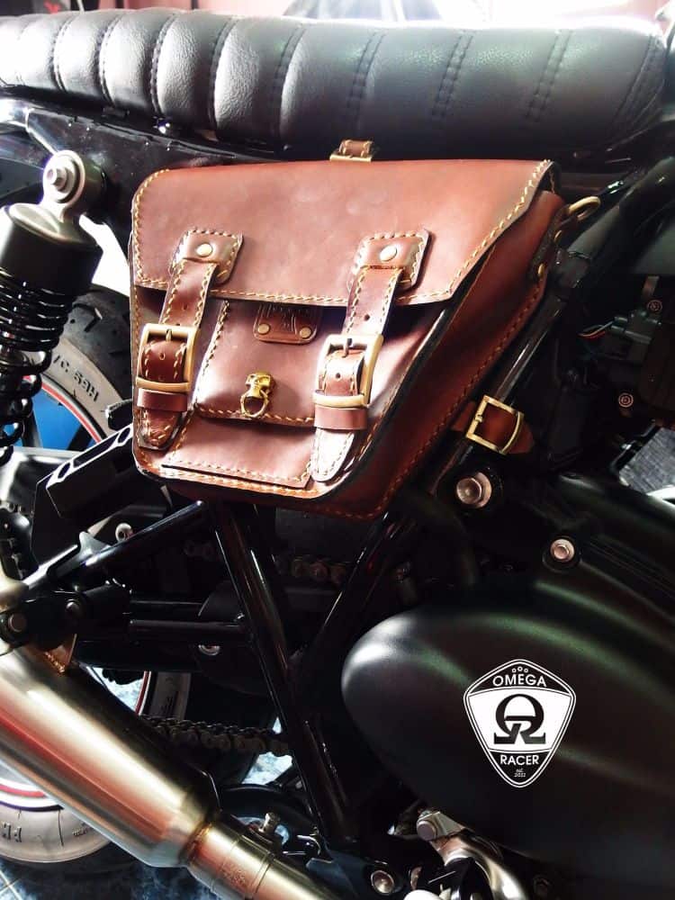 Leather Side Bag Universal Fit Omega Racer