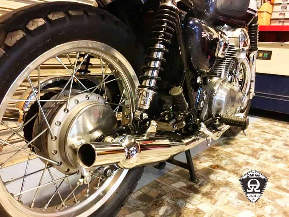 Peashooter Exhaust System Type 1 | Kawasaki W650/800 | Omega Racer