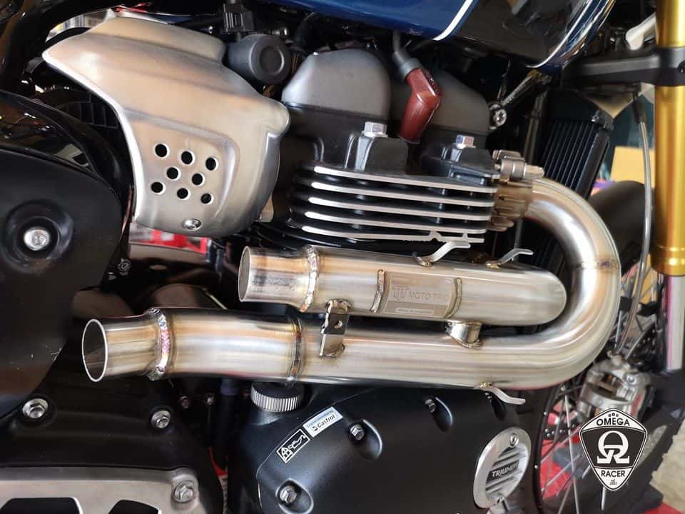 Triumph Scrambler 1200 MotoTrio H Pipe De Cat Omega Racer