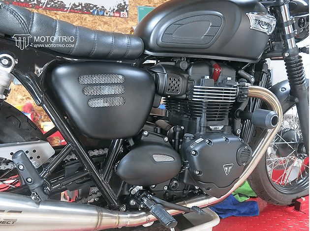 MotoTrio Side Covers Triumph T100 Omega Racer