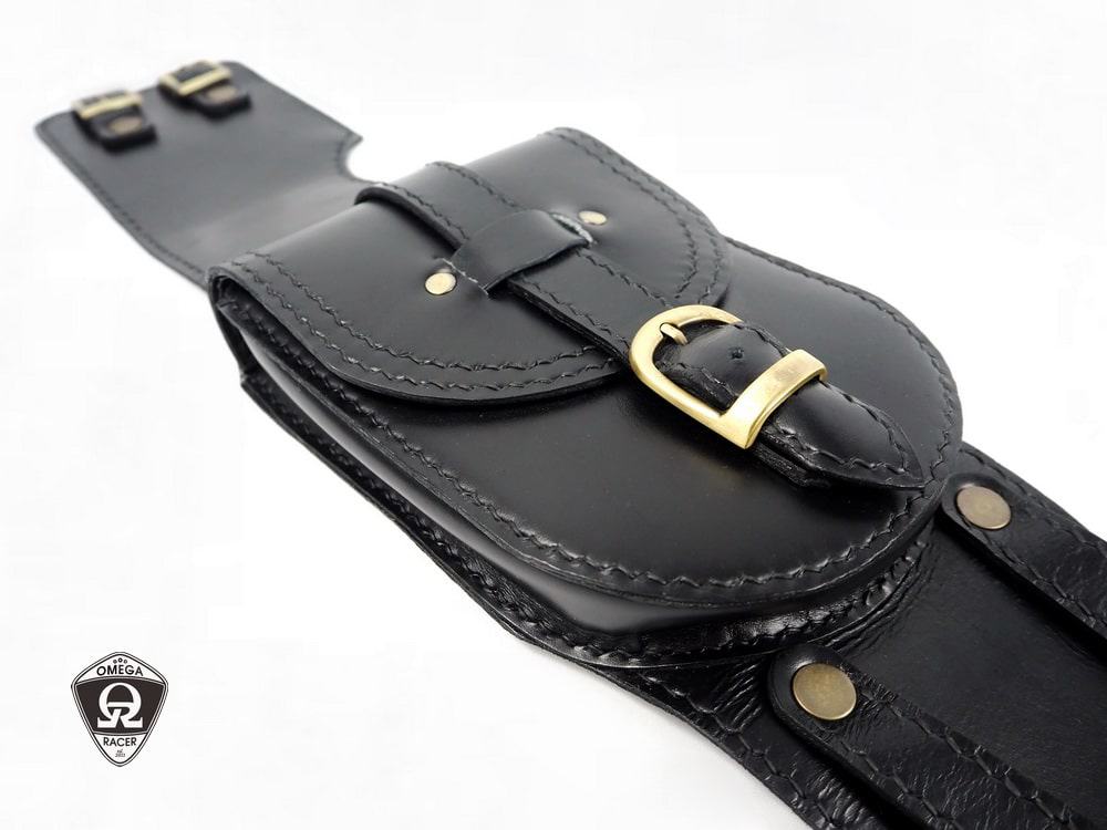 Leather Tank Strap with Pouch | Universal Fit | Omega Racer