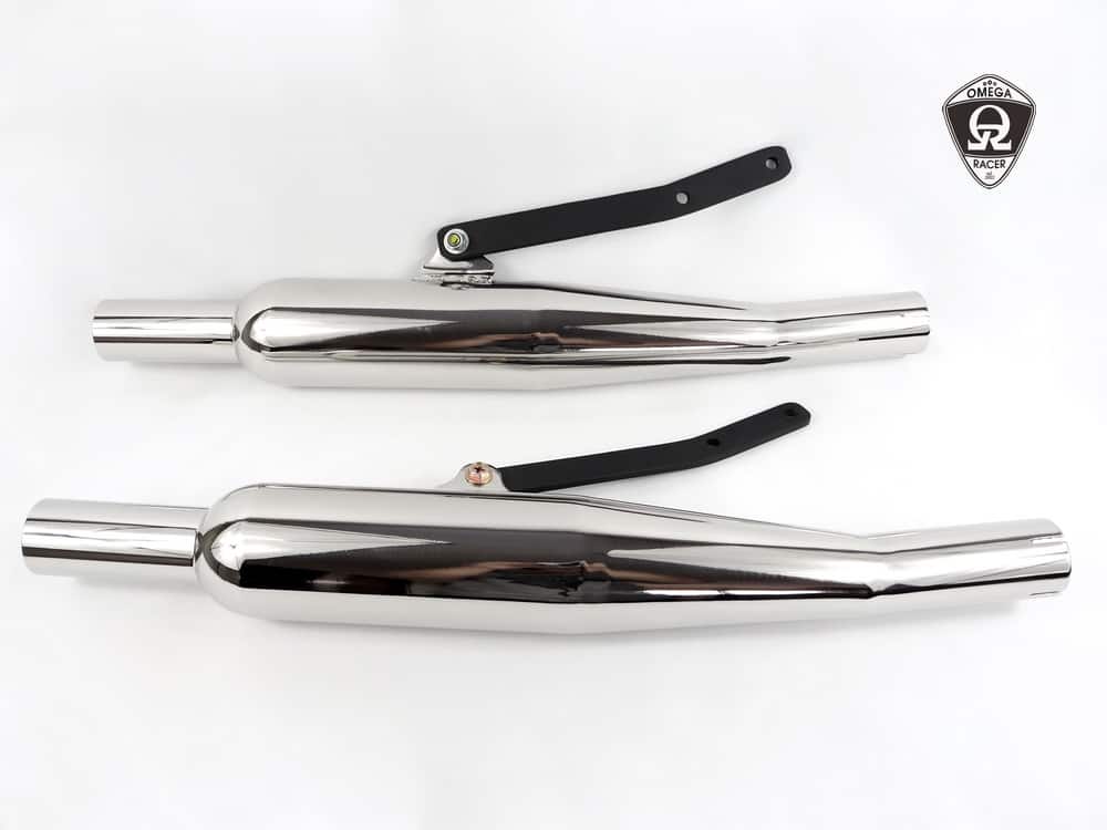 Peashooter Mufflers | Kawasaki W650/800 | Omega Racer