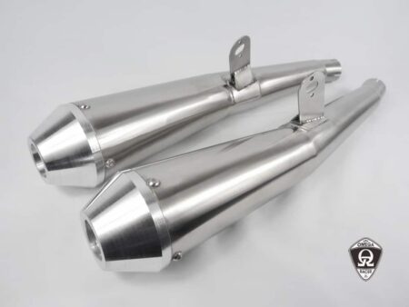 Omega Racer - Reverse Cone Mufflers (oldT100/ Thruxton 900)