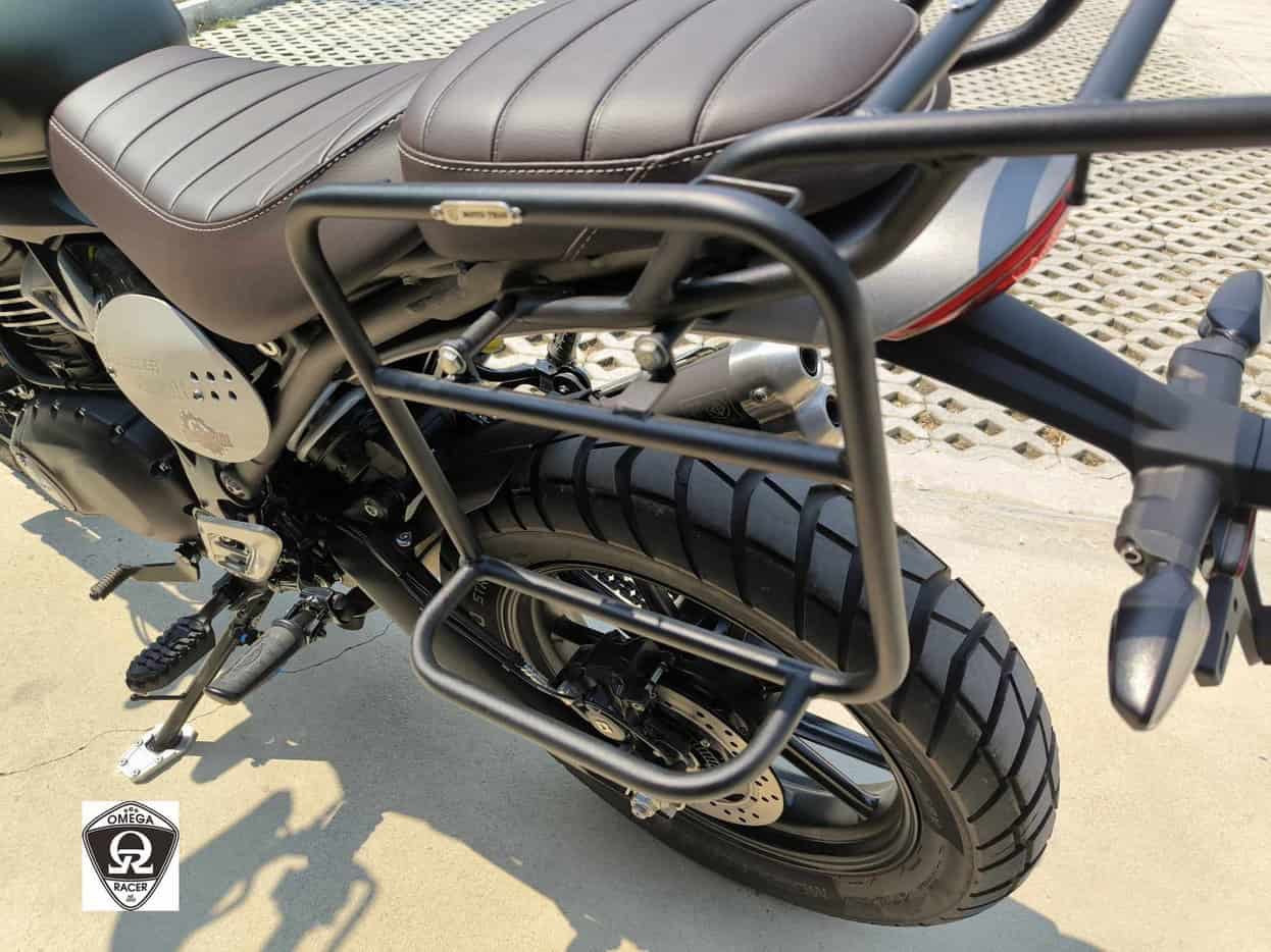 Triumph Speed Scrambler 400 Side Luggage Rack Omega Racer Custom Parts Store