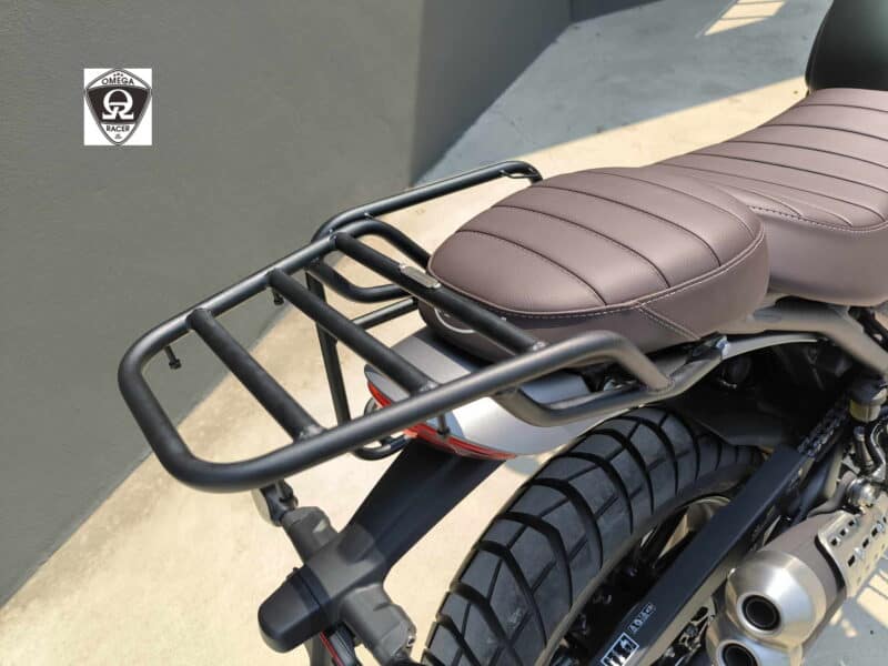 Triumph Speed/Scrambler 400 - Rear Luggage Rack1 | Omega Racer Custom ...